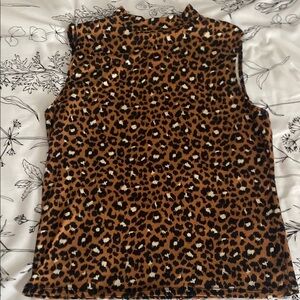 Olivia Rae Brown and Black Fitted Sleeveless Tank Top